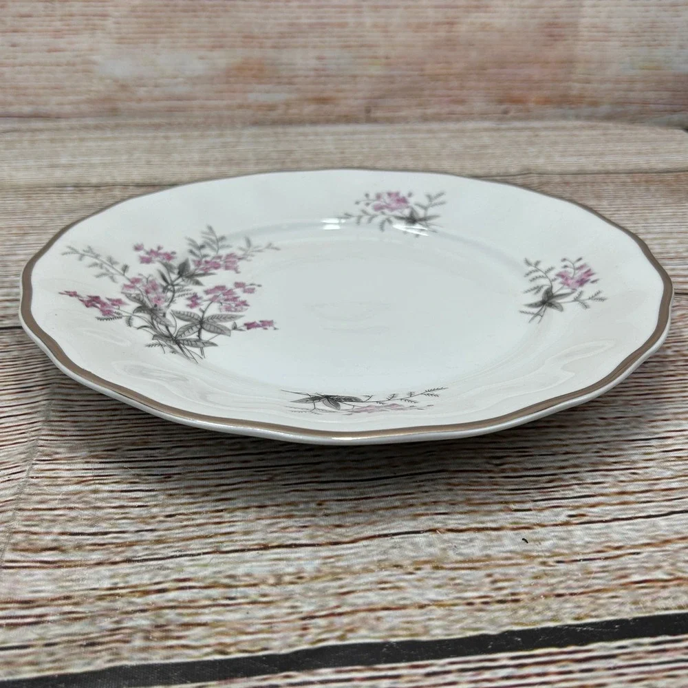 Favolina Karolina Jarolina Poland China Dinner Plate Silver Scalloped‎ 3879 12